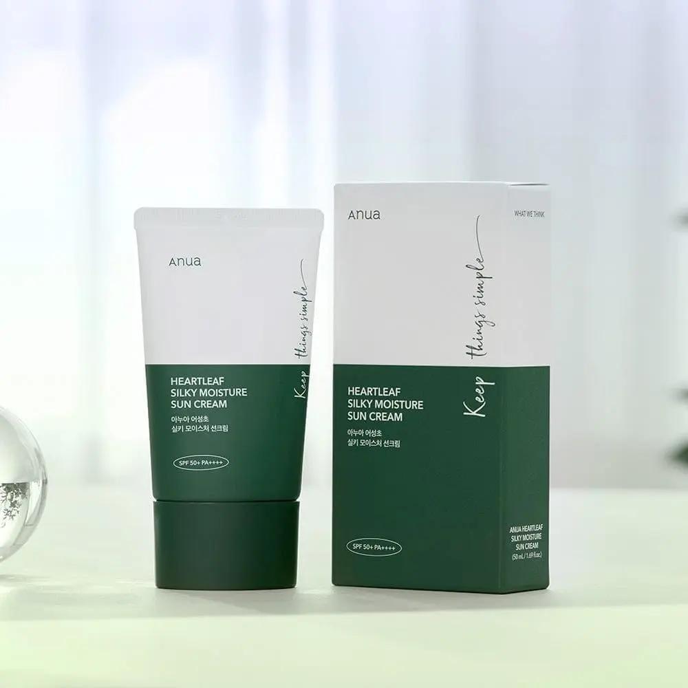 Crème Solaire Hydratante Anua Heartleaf Silky Moisture – SPF 50+ PA++++ ANUA-CI