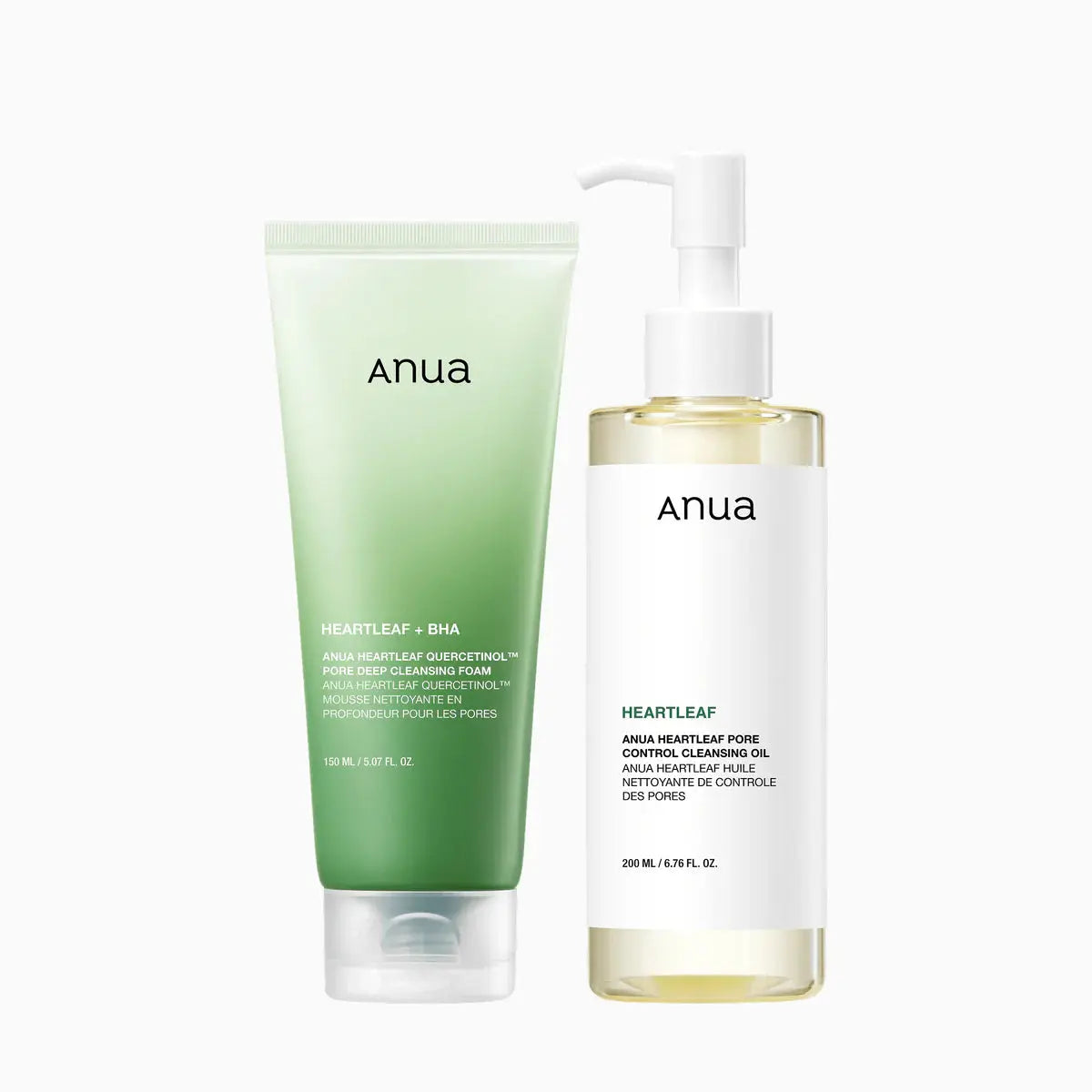 Routine Nettoyante Visage Anua Heartleaf – Bestseller Amazon 🌿 (Huile + Mousse) ANUA-CI